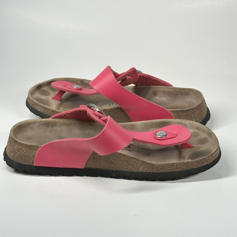 Betula By Birkenstock Gizeh T-Strap Pink Sandals Womens Size 6 (EU 37) Cork - Picture 7 of 16